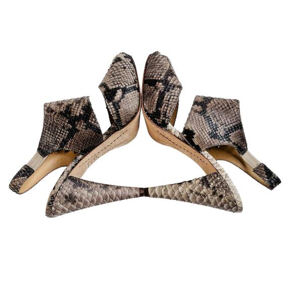 Boutique 9 Snakeskin Leather Sandal Heels Size 7 - Picture 5 of 15